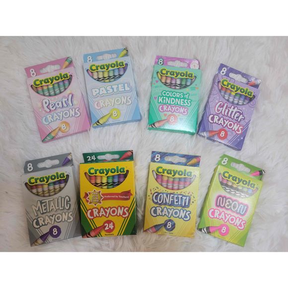 Crayola Office Nwt Bundle Lot Of 8 Packs Of Crayola Special Effects Crayons Great Stocking